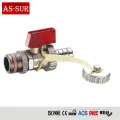 Brass Gas Ball Valves Butterfly Handle Mini Gas Ball Valve with Connector Manufactory